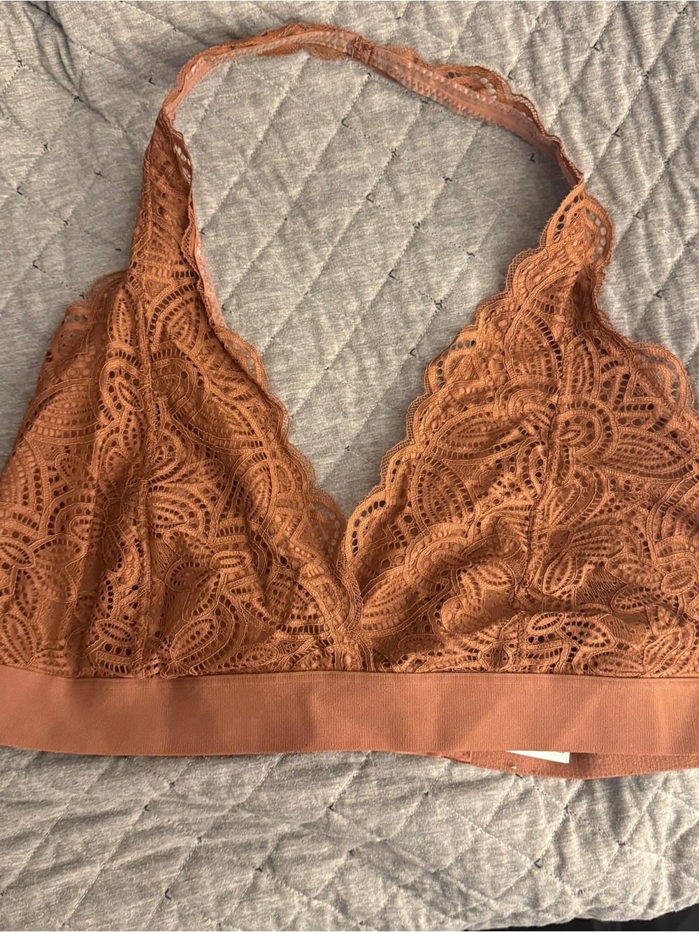 Old Navy Boho Lace Halter Bralette in Rust XL